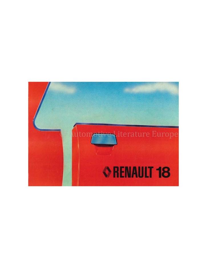 1978 RENAULT 18 INSTRUCTIEBOEKJE NEDERLANDS, Auto diversen, Handleidingen en Instructieboekjes
