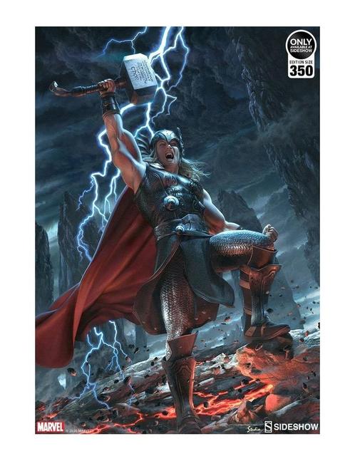 Sideshow Marvel Limited Edition Fine Art Poster 46x61CM-Thor, Verzamelen, Posters, Nieuw, Ophalen of Verzenden