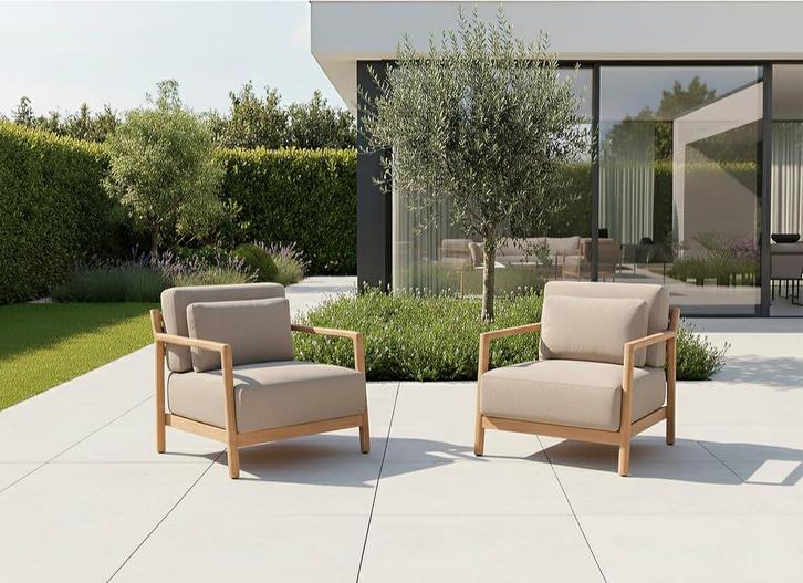 4 Seasons Outdoor Marie Bistro set naturel teak SALE |, Tuin en Terras, Tuinsets en Loungesets, Ophalen of Verzenden