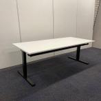 Verstelbaar bureau, met kabelgoot (bxd) 200x90 cm, wit -
