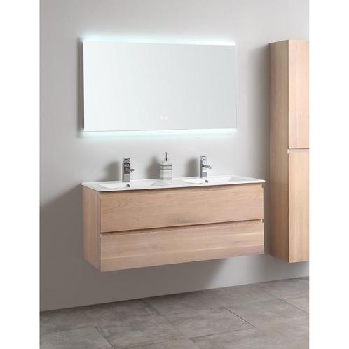 Badkamermeubel Casajoy Boston 120x46x55cm Eiken Met, Doe-het-zelf en Verbouw, Sanitair, Bad, Nieuw, Ophalen of Verzenden