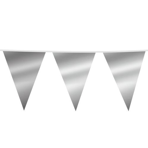 Zilveren XL Slingers Metallic 10m, Hobby en Vrije tijd, Feestartikelen, Nieuw, Verzenden