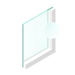 Enkel glas 8 mm Etsglas/Satijnglas, Doe-het-zelf en Verbouw, Glas en Ramen, Ophalen of Verzenden, Nieuw