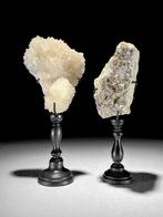 Geen minimumprijs - Prachtig paar kubuscalciet en pyriet.