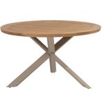Prado dining tuintafel 130 cm rond teak met latte onderstel, Tuin en Terras, Ophalen of Verzenden, Nieuw