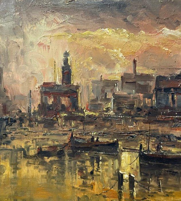 Scuola italiana (XX), firmato C. Cor - Marina, Antiek en Kunst, Kunst | Schilderijen | Klassiek