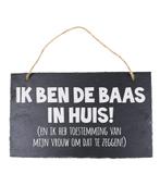 Leisteen Borjde Baas In Huis 25cm, Hobby en Vrije tijd, Verzenden, Nieuw