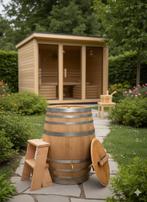 Luxe Eikenhouten IJsbad (300L) – Complete Wellness Set!, Tuin en Terras, Ophalen of Verzenden, Nieuw, Vast