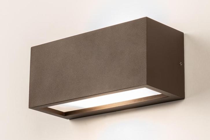 Rietveld Wandlampen - Bruin - Kunststof, Aluminium, Huis en Inrichting, Lampen | Wandlampen, Verzenden