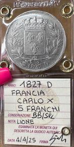 Frankrijk. Charles X. 5 Francs 1827-D, Lyon (Zonder