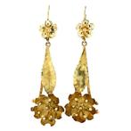 Gouden fantasie oorhangers 14 krt, Sieraden, Tassen en Uiterlijk, Oorbellen, Ophalen of Verzenden, Nieuw