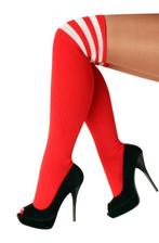 Sokken Rood Witte Strepen 36-41 Dames Heren Unisex Rode Knie, Kleding | Dames, Nieuw, Carnaval, Ophalen of Verzenden