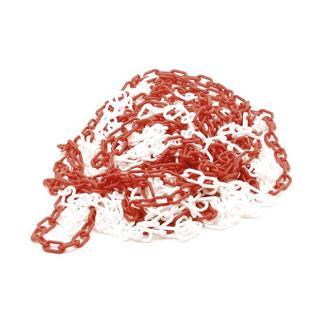Signalisatieketting | Perel | 25 meter (Rood/Wit, Kunststof), Doe-het-zelf en Verbouw, IJzerwaren en Bevestigingsmiddelen, Nieuw