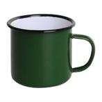 Mok 35cl - retro stijl - groen/zwart - 6 stuks, Verzenden, Nieuw in verpakking