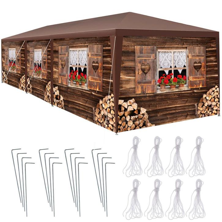 Paviljoen Almchalet met verwijderbare zijdelen - 9 m, Tuin en Terras, Partytenten, Verzenden