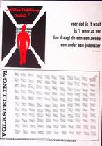 Vintage poster tegen de volkstelling in 1971 (lijst optie), Verzenden, Nieuw, Overige onderwerpen, Met lijst
