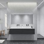 Badkamermeubelset Gliss Eros 160 cm Met Wastafel Zwart Eiken, Ophalen of Verzenden, Nieuw, Bad