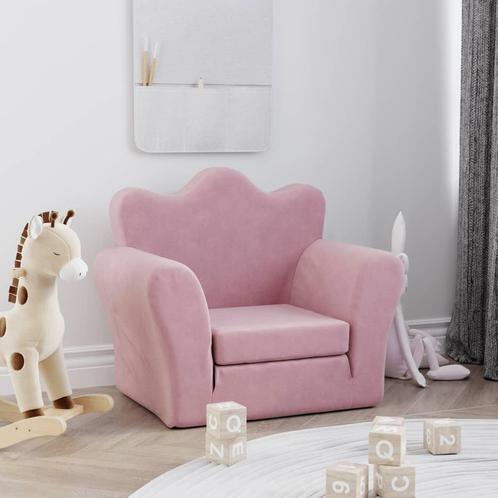 vidaXL Kinderslaapbank zacht pluche roze, Kinderen en Baby's, Kinderkamer | Overige Meubels, Nieuw, Verzenden