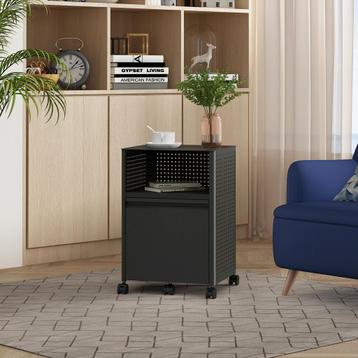 Ladekast Velvevn op wielen 54x40x36 cm zwart [en.casa] beschikbaar voor biedingen