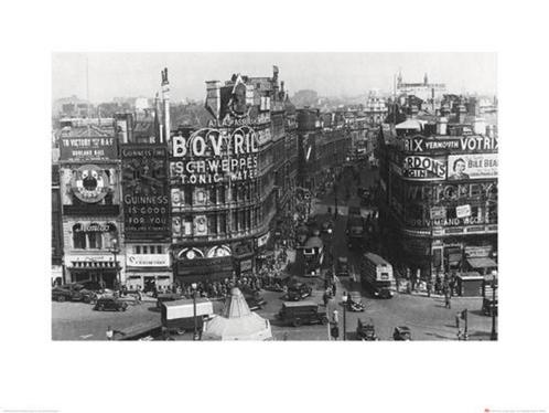 Kunstdruk Time Life Piccadilly Circus London 1942 60x80cm, Huis en Inrichting, Woonaccessoires | Schilderijen, Tekeningen en Foto's
