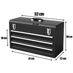 2dekans | Coast Metalen gereedschapskist met 3 laden en, Ophalen of Verzenden, Zo goed als nieuw