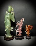 Geen veilingreserve - Set van 3 antieke Chinese Guanyin