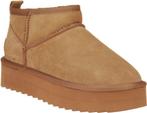 Colors of California Boots – Suede Platform Laarzen - Cogn, Kleding | Dames, Schoenen, Verzenden, Nieuw