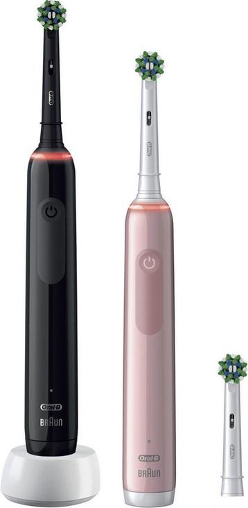 Elektrische Tandenborstel - Duo Zwart + Roze Oral-B PRO 3 39