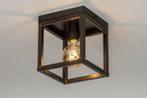 Rietveld Plafondlampen - Zwart, Bruin, Oldmetal (gunmetal) -, Huis en Inrichting, Lampen | Plafondlampen, Verzenden, Nieuw