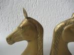 Boekensteunen (2) - 2 Messing boekensteunen paardenhoofden -, Antiek en Kunst, Curiosa en Brocante