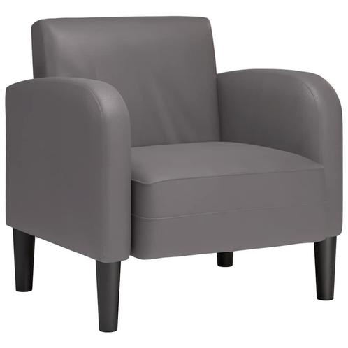 Fauteuil Grijs Kunstleer 54cm | retourdeal | 35% korting, Huis en Inrichting, Fauteuils, 50 tot 75 cm, Minder dan 75 cm, Nieuw