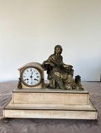 Pendule - Brons, Marmer - 1850-1900 - Bronzen hangende klok, Antiek en Kunst, Antiek | Klokken