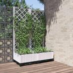 vidaXL Plantenbak met latwerk 80x40x121,5 cm polypropeen, Tuin en Terras, Verzenden, Nieuw, Kunststof, 60 tot 100 cm