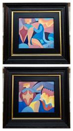 European School (XX) - Post-Cubist Riders and Guardians, Antiek en Kunst, Kunst | Schilderijen | Klassiek