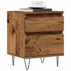 vidaXL Nachtkastjes 2 st 40x35x50 cm bewerkt hout oud, Huis en Inrichting, Slaapkamer | Nachtkastjes, Verzenden, Nieuw, Hout