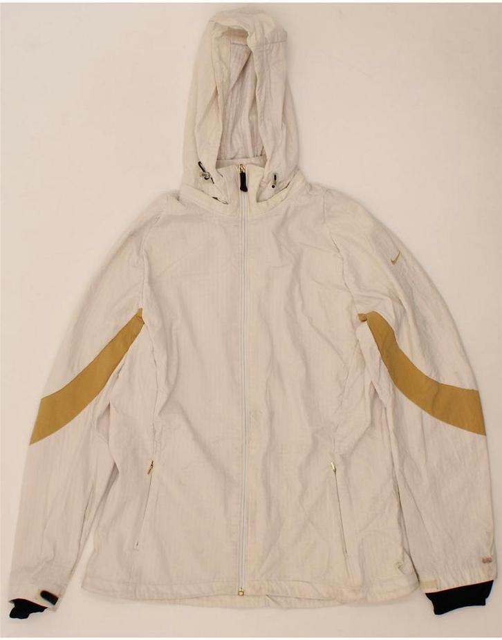 NIKE Womens Hooded Windbreaker Jacket US 16/18 XL Off White, Kleding | Dames, Jassen | Winter, Verzenden