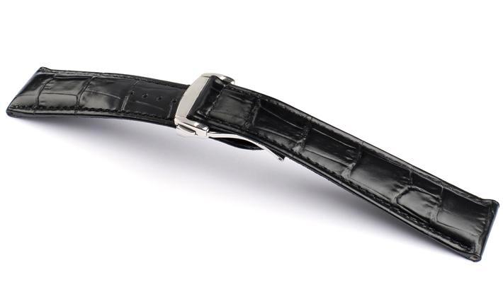 Horlogeband Omega De Ville Zwart, Sieraden, Tassen en Uiterlijk, Overige Accessoires, Nieuw, Ophalen of Verzenden