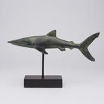 sculptuur, NO RESERVE PRICE - Bronze Patinated Great White