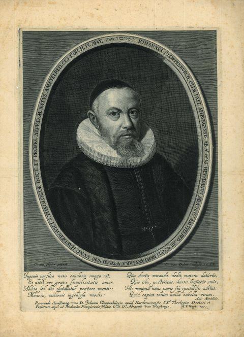 Portrait of Johannes Cloppenburg, Antiek en Kunst, Kunst | Etsen en Gravures