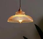 Nordic Houten Glazen Hanglamp – Vintage Messing Design, Huis en Inrichting, Lampen | Hanglampen, Verzenden, Nieuw