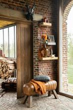 Gym Bench Leather Cognac - Gangbankje - Hout, Leder, Antiek en Kunst
