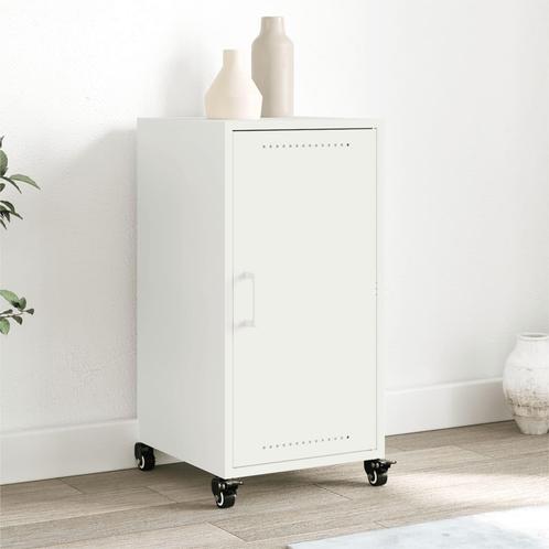 vidaXL Dressoir 36x39x72 cm staal wit, Huis en Inrichting, Kasten | Dressoirs, 25 tot 50 cm, Nieuw, Minder dan 50 cm, Metaal, Verzenden