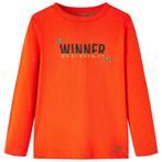 vidaXL Kindershirt met lange mouwen 128 felroranje, Verzenden, Nieuw