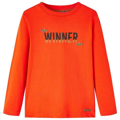 vidaXL Kindershirt met lange mouwen 128 felroranje, Kinderen en Baby's, Kinderkleding | Overige, Nieuw, Verzenden