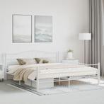 vidaXL Bedframe metaal wit 180x200 cm, Huis en Inrichting, Slaapkamer | Bedden, Eenpersoons, Verzenden, Wit, Nieuw