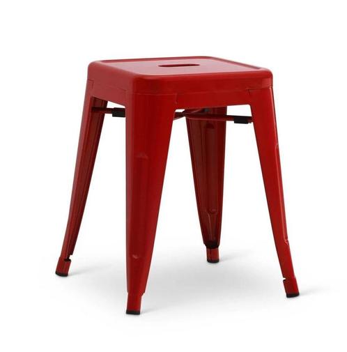 Stapelkruk Hamburg metalen kruk Rood ( Poef, Stoelen ), Huis en Inrichting, Stoelen, Nieuw, Verzenden