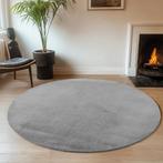 Rond Wasbaar Vloerkleed | Joy | Grijs | 160x160 cm, Huis en Inrichting, Stoffering | Tapijten en Kleden, Verzenden, Nieuw