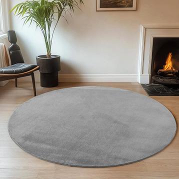 Rond Wasbaar Vloerkleed | Joy | Grijs | 160x160 cm beschikbaar voor biedingen