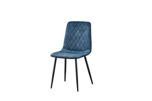 Eetkamerstoel Rob Velours | Blauw | Velvet/velours stof, Huis en Inrichting, Stoelen, Nieuw, Ophalen