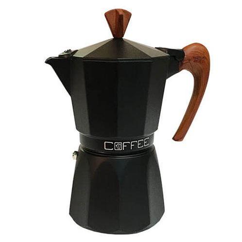 G.A.T. Italia Fashion Wood Zwart 3 kops (percolator), Witgoed en Apparatuur, Koffiezetapparaten, 2 tot 4 kopjes, Nieuw, Koffiebonen